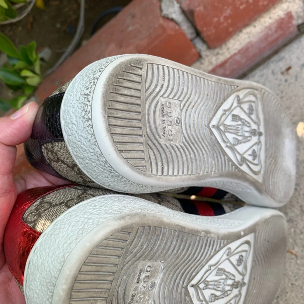 Gucci Beige Coated Canvas GG Ace Sneakers for Women - size 37.5 - Picture 7 of 8